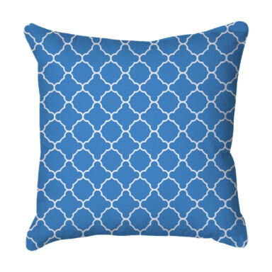Quatrefoil Blue Quick Dry Outdoor Cushion