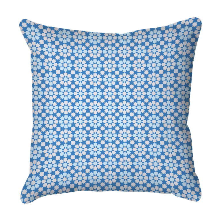 Kaleidescope Blue Quick Dry Outdoor Cushion