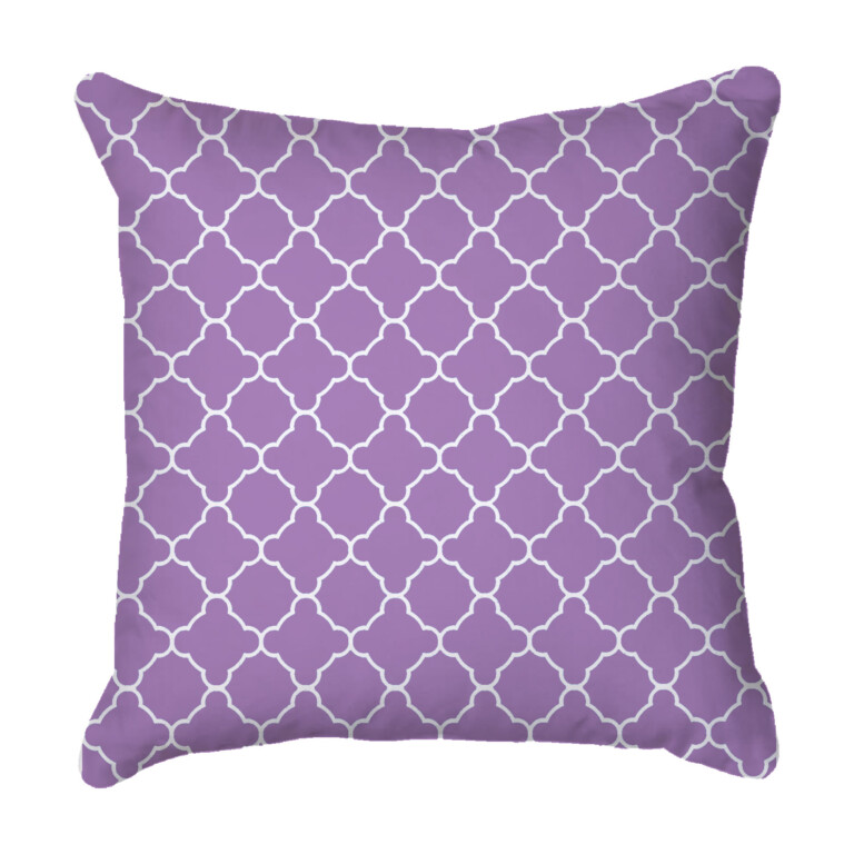 Quatrefoil Purple Quick Dry Outdoor Cushion