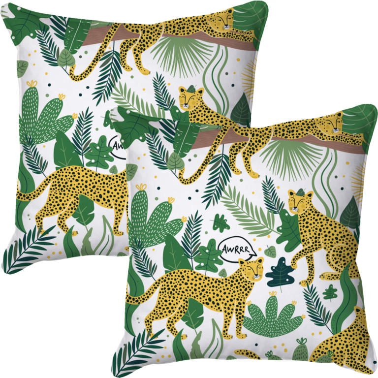 Leopards & Jungle Leaves Large