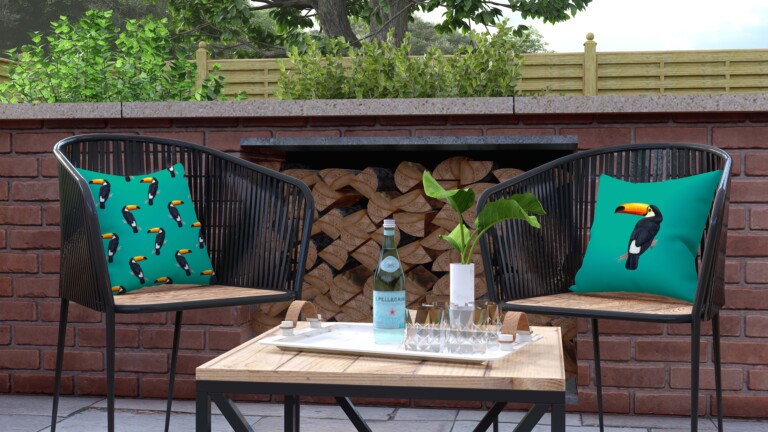 Toucan Neutral Quick Dry Outdoor Cushion