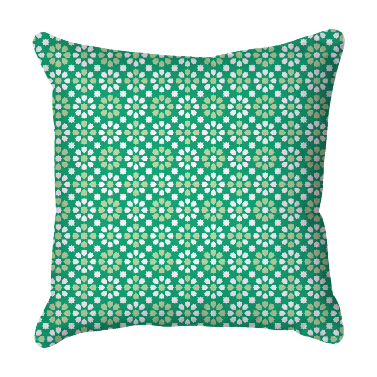 Kaleidescope Green Quick Dry Outdoor Cushion