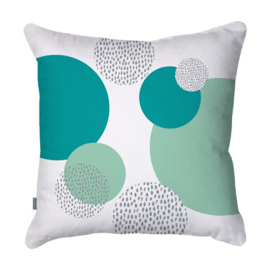 Circles Aqua Quick Dry Outdoor Cushion