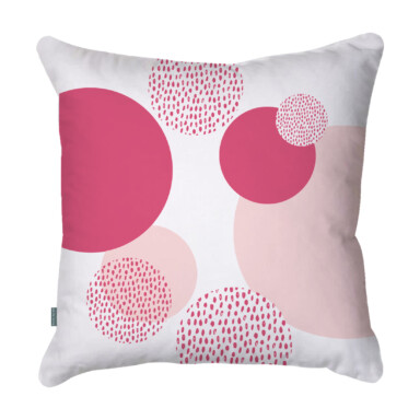 Circles Pink Quick Dry Outdoor Cushion