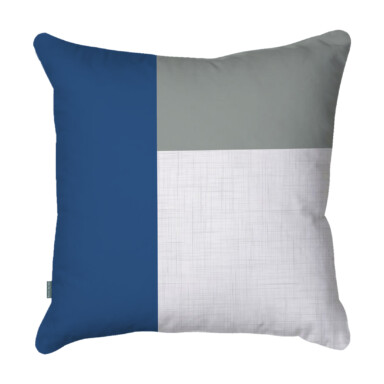 Colour Block Blue Quick Dry Outdoor Cushion