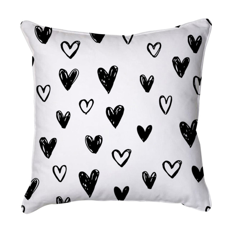 Hearts Crafted White & Black