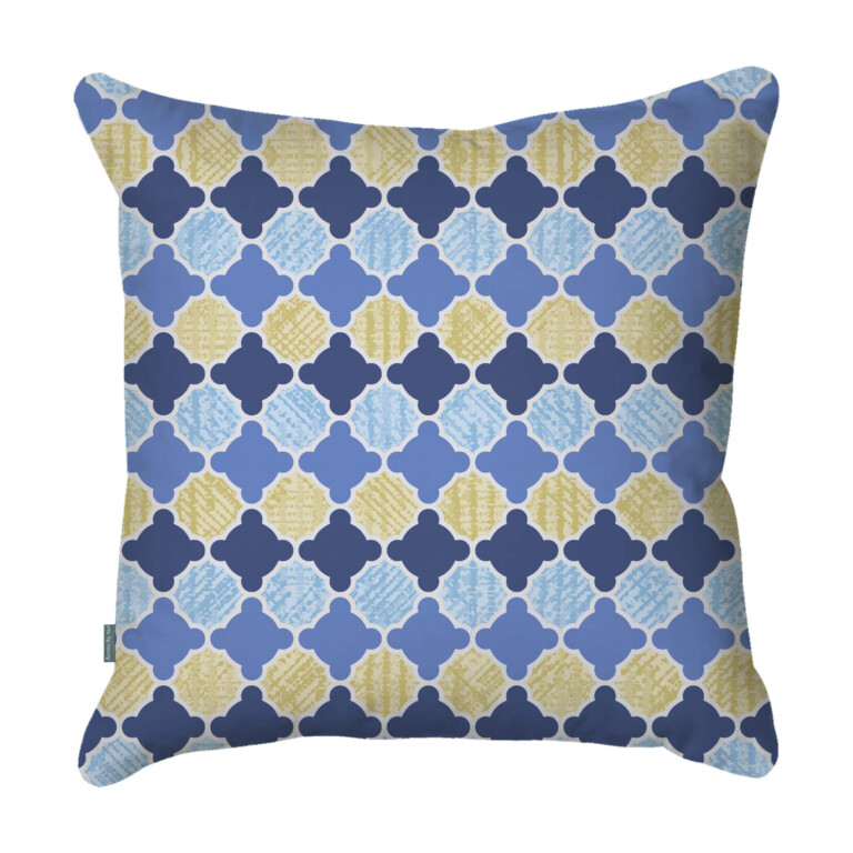 Morrocan Quatrefoil Blue & Yellow