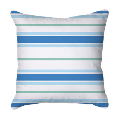 Modern Stripes Blue Quick Dry Outdoor Cushion