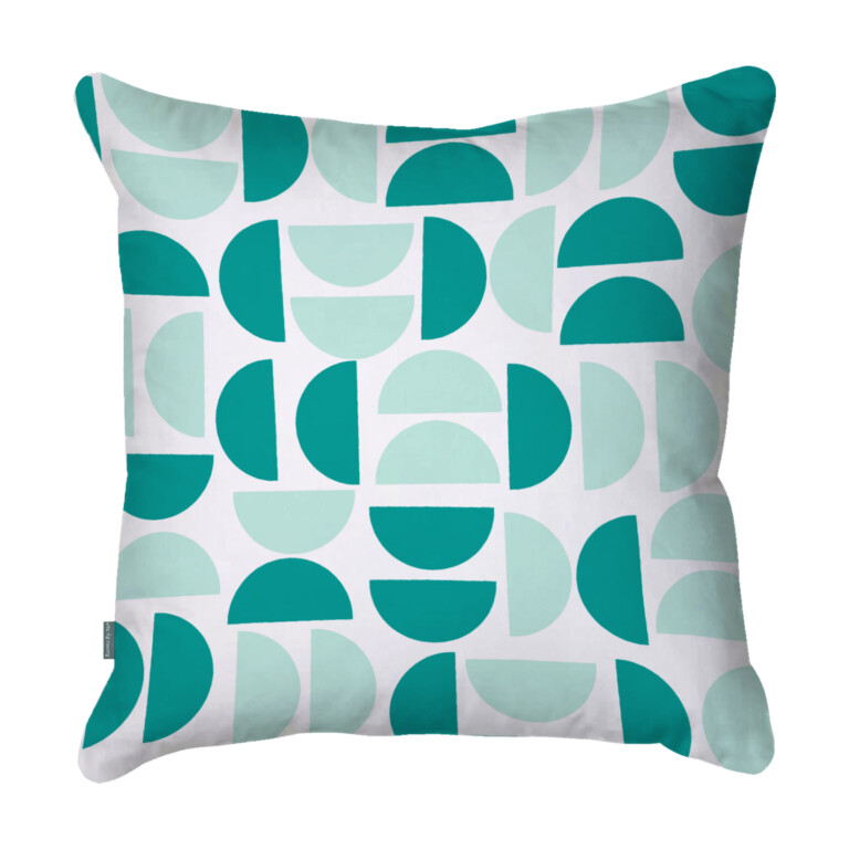 Half Circle Teal Quick Dry Outdoor Cushion