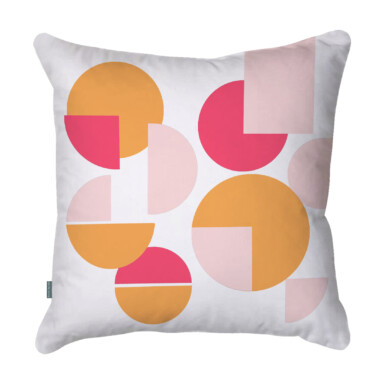 Geo Circle Pink Quick Dry Outdoor Cushion