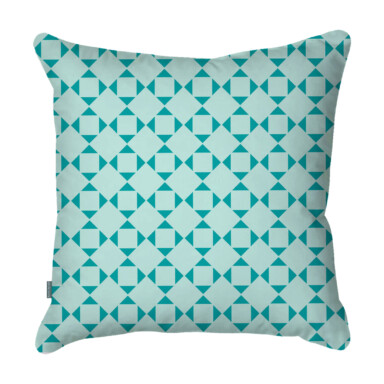 Geo Repeat Teal Quick Dry Outdoor Cushion