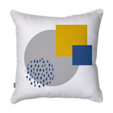 Circle Spot Blue Quick Dry Outdoor Cushion