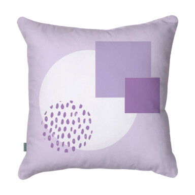 Circle Spot Lilac Quick Dry Outdoor Cushion