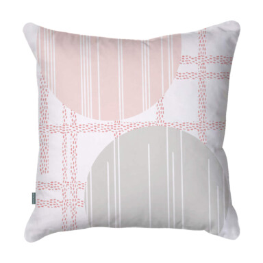 Abstract Pink and Grey Cushion