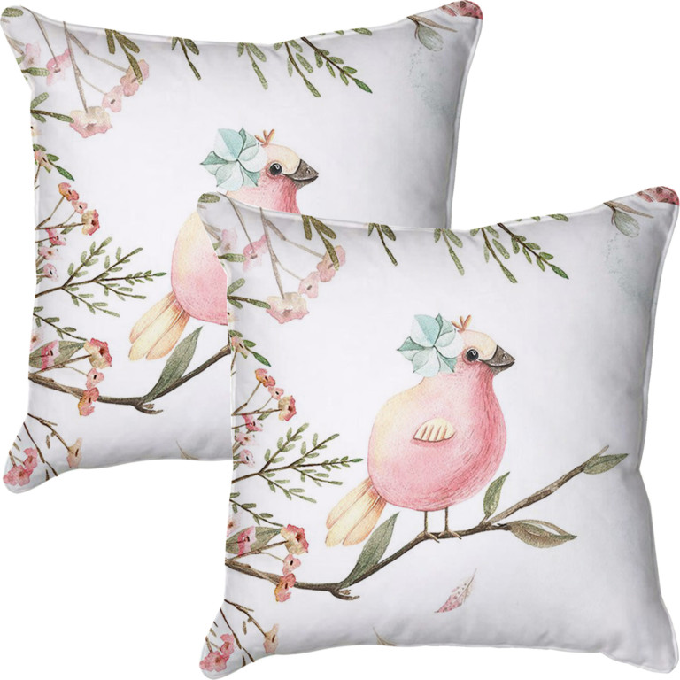 Cute Bird Flower Pink 2