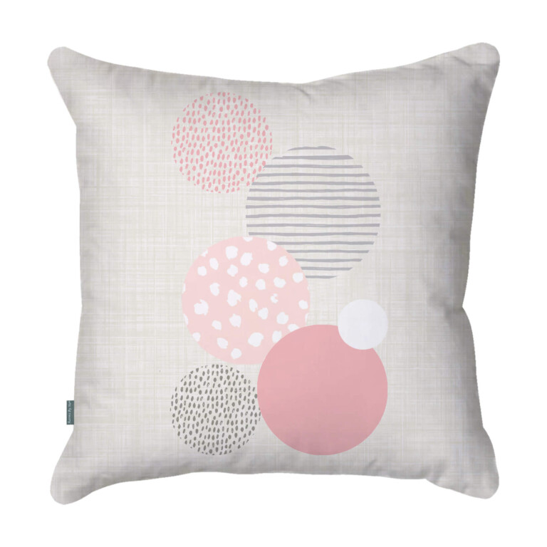 Sphere Pink and Grey Cushion