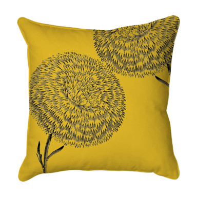 Chrysanthemums Circle Ochre