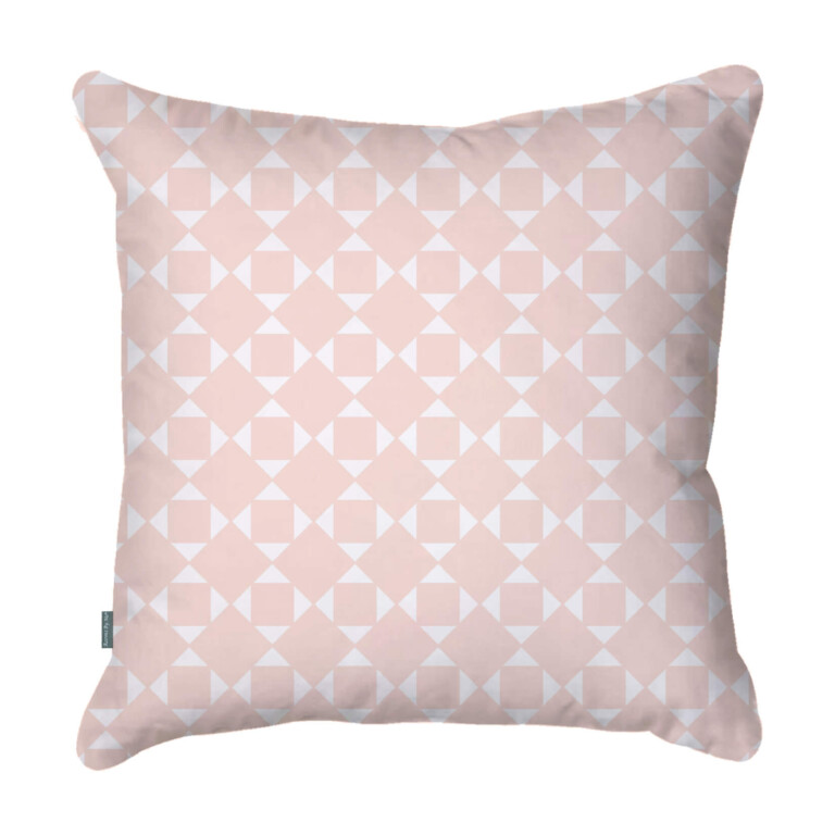 Abstract Pink and Grey Cushion