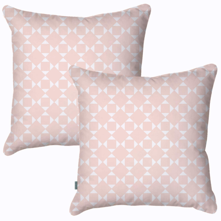 Abstract Pink and Grey Cushion