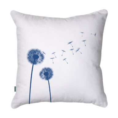 Dandelion Clocks White Quick Dry Outdoor Cushion