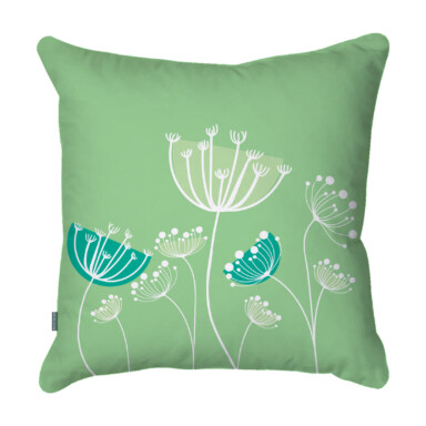 Wildflowers Green Quick Dry Outdoor Cushion