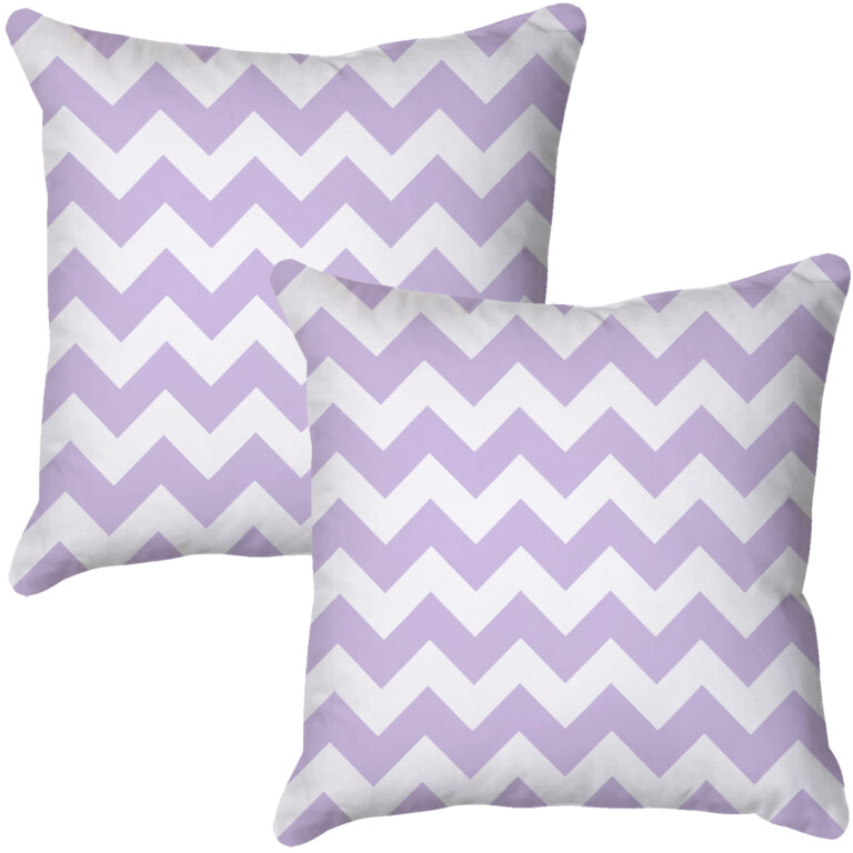 Zigzag Lilac Quick Dry Outdoor Cushion