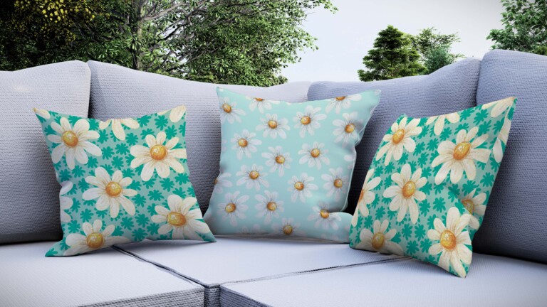 Daisy Duo Neutral Quick Dry Outdoor Cushion