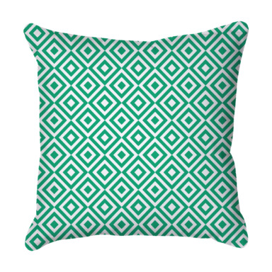 Squares Green Quick Dry Outdoor Cushion
