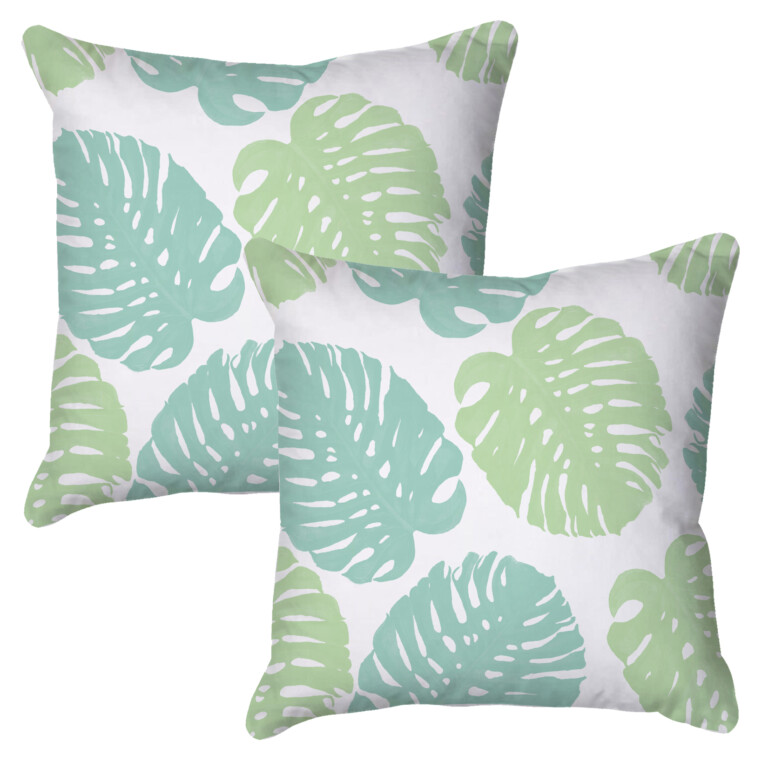 Tropical Leaves Green Quick Dry Outdoor Cushion
