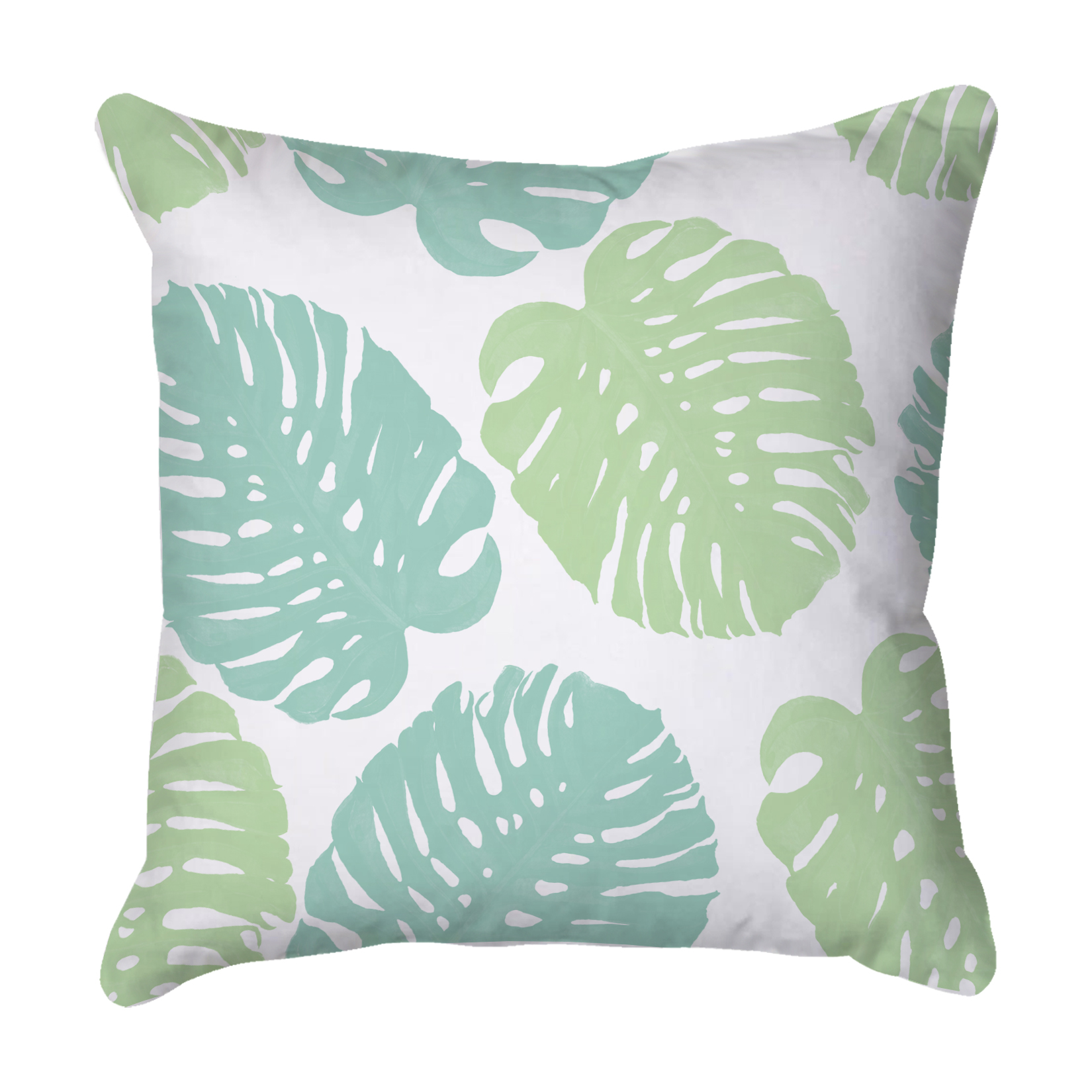 Tropical Leaves Green Quick Dry Outdoor Cushion | Rooms By Me