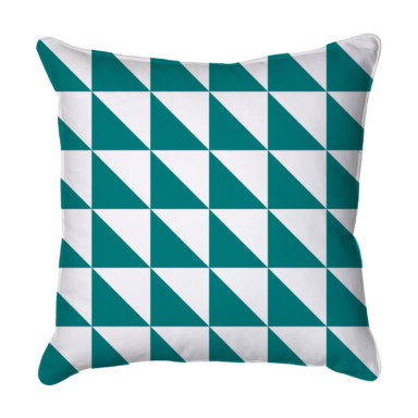 Triangles Teal & White