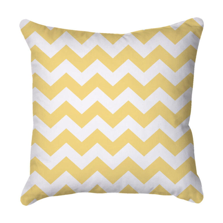 Zigzag Yellow Quick Dry Outdoor Cushion