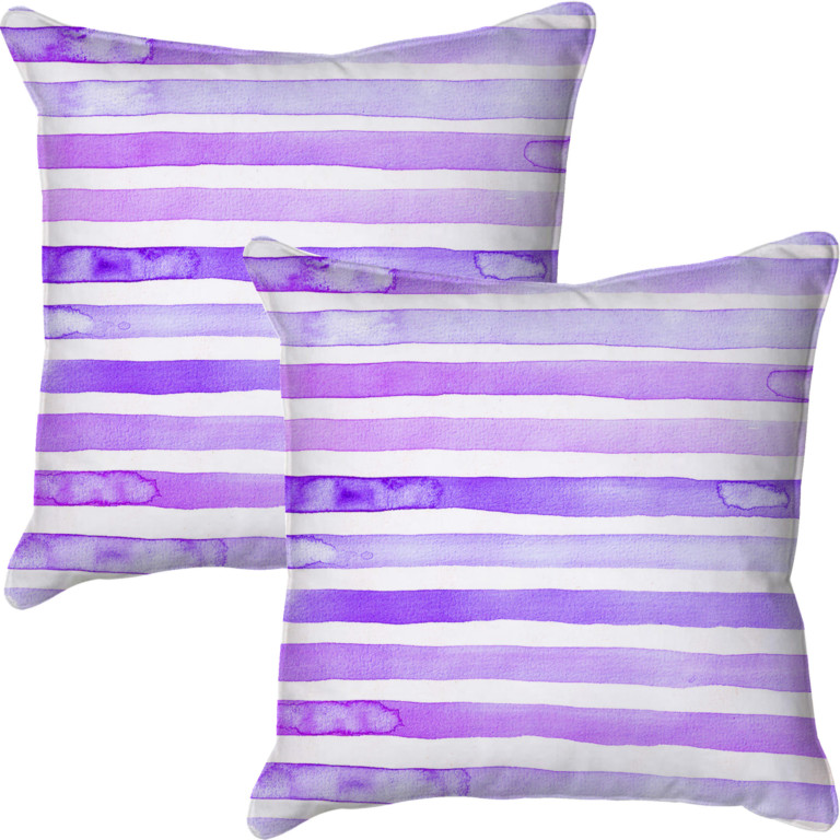 Watercolour Stripes Purple