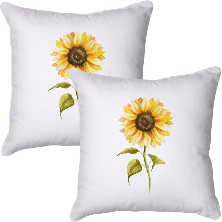 Sunflower White Quick Dry Outdoor Cushion