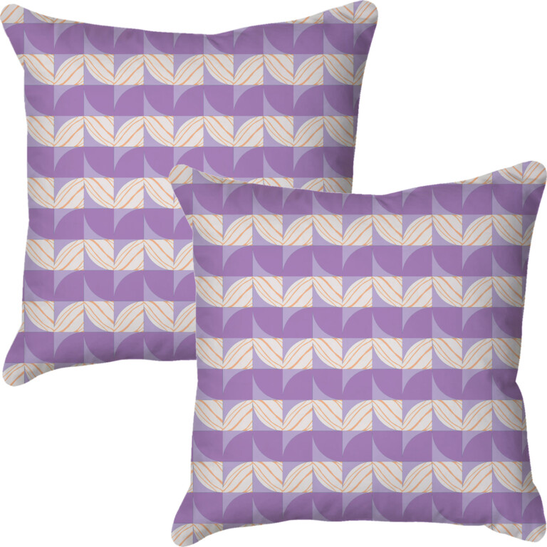 Segments Purple Quick Dry Outdoor Cushion