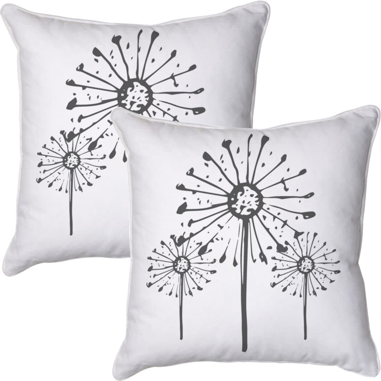 Dandelions Clock Trio Blanc