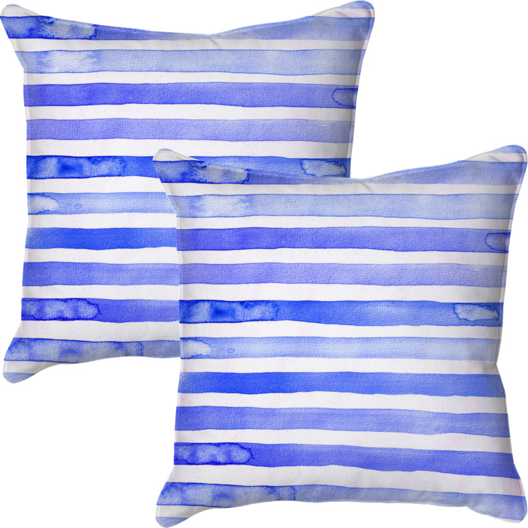 Watercolour Stripes Blue