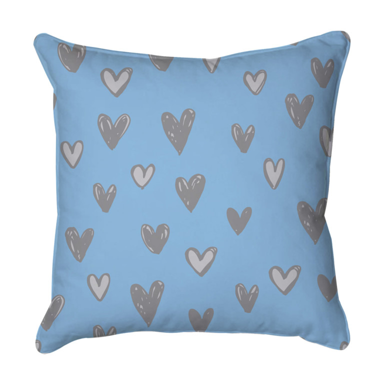 Hearts Crafted Blue & Grey