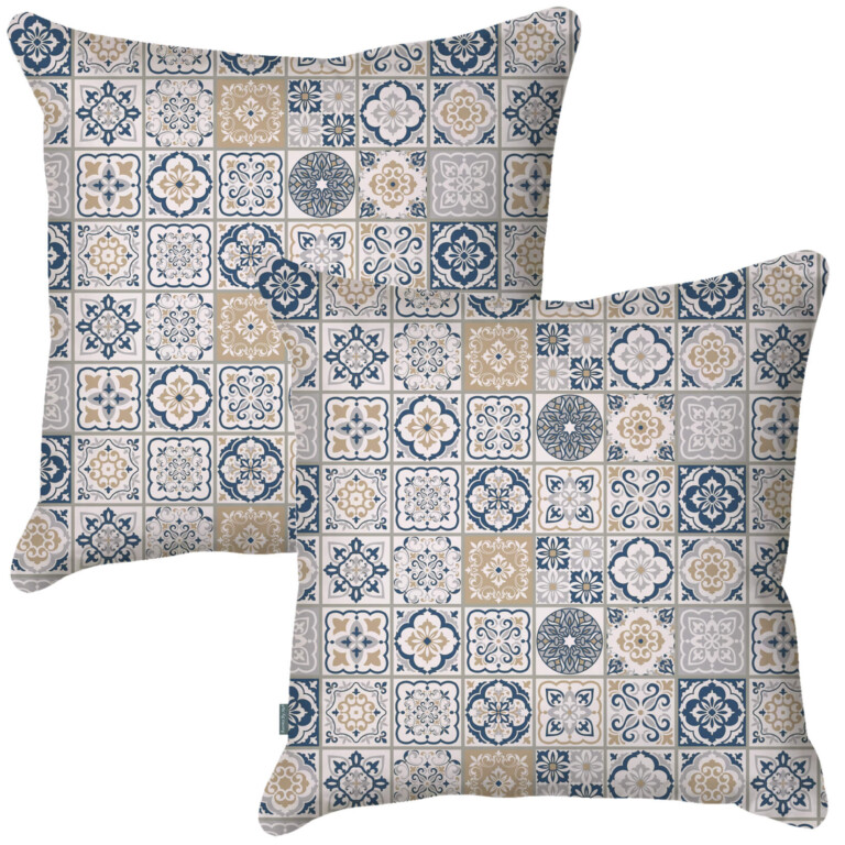 Morrocan Quatrefoil Blue & Yellow