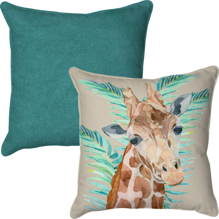 Giraffe Taupe & Green