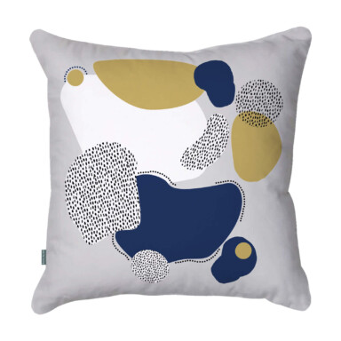 Elements Blue and Ochre Cushion