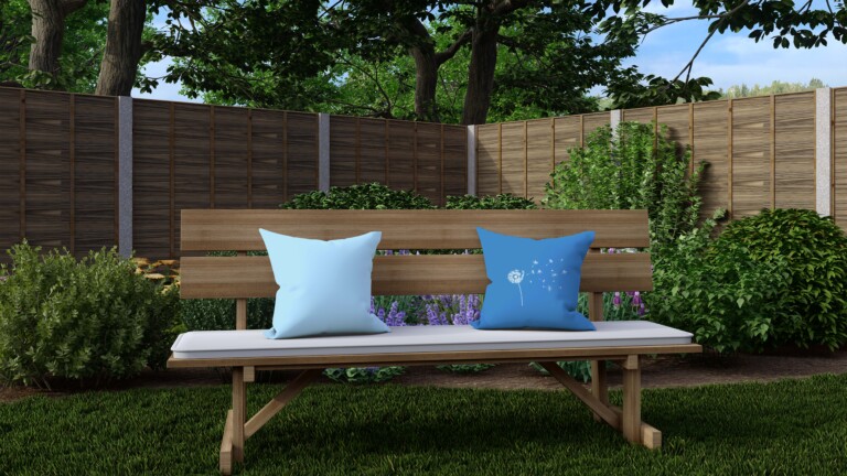 Dandelion Blue Quick Dry Outdoor Cushion