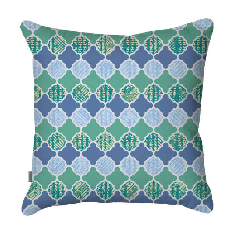 Morrocan Quatrefoil Blue & Yellow