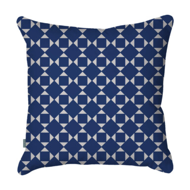 Geometric Blue Cushion