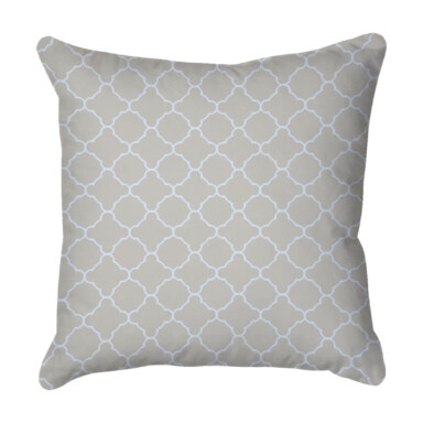 Quatrefoil Grey Quick Dry Outdoor Cushion