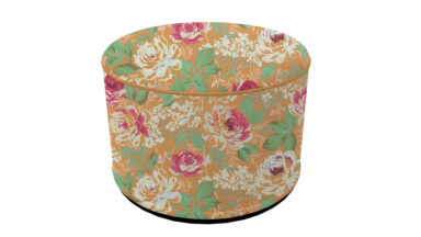 Laura Ashley Alys Ochre Outdoor Pouffe