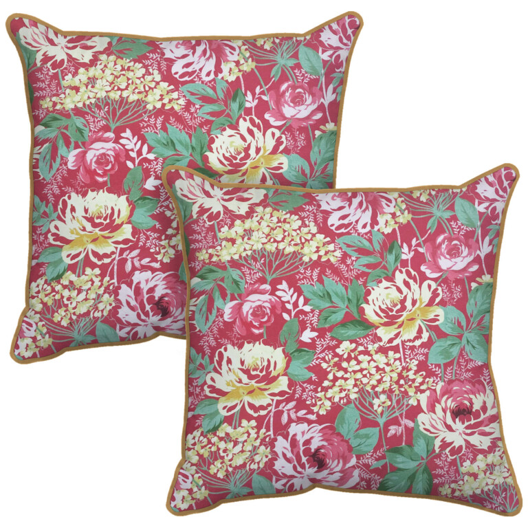 Laura Ashley Alys Raspberry Outdoor Cushion