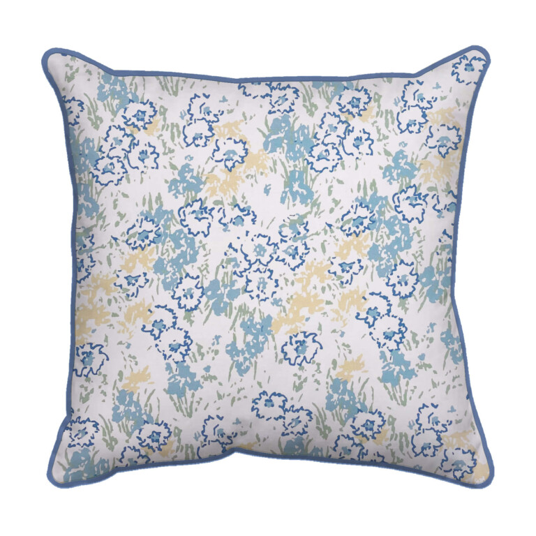 Laura Ashley Wisteria Duck Egg Outdoor Cushion