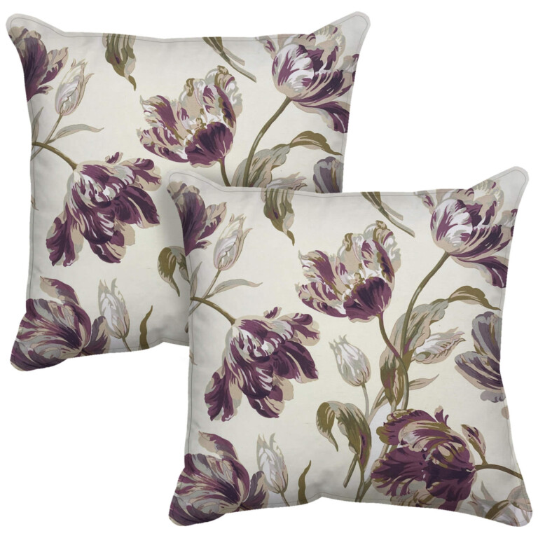 Laura Ashley Gosford Plum Outdoor Cushion