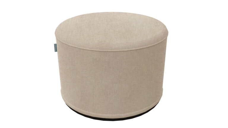 Hessian Slate Indoor Pouffe